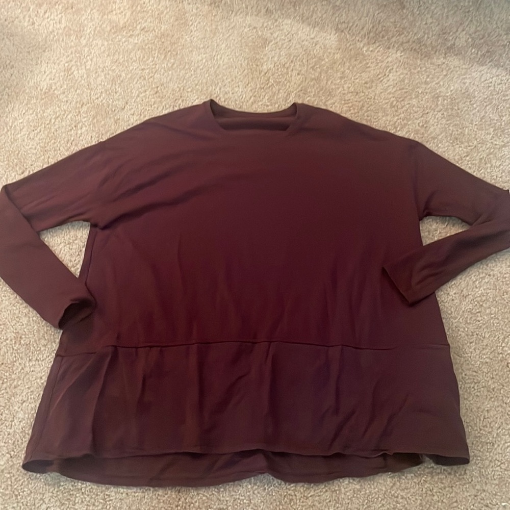 Maroon, Lululemon long sleeve flowie shirt